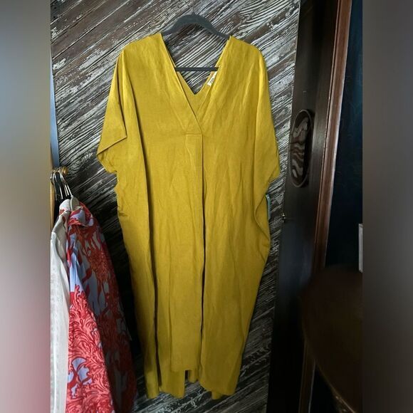 Zara linen blend kaftan tunic dress - Picture 4 of 6
